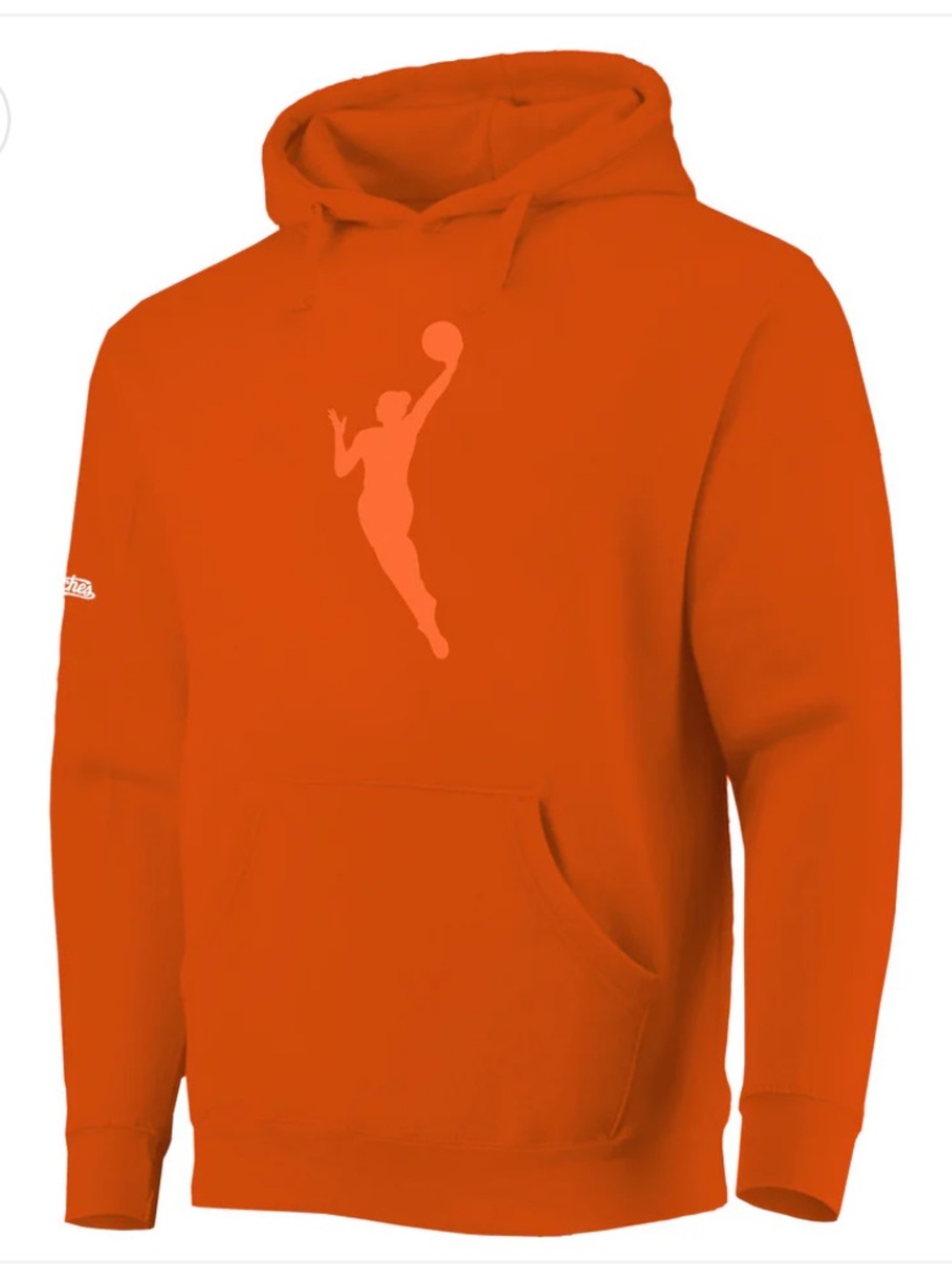 WNBA logo Hoodie Orange on orange